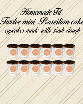 Twelve mini Brazilian cake cupcakes made with fresh dough -  Homemade Fit (Ideal for events)