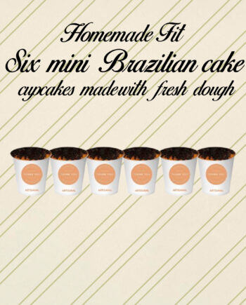 Six mini Brazilian cake cupcakes made with fresh dough - Homemade Fit (Ideal for events)